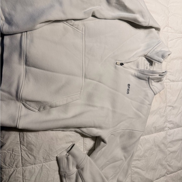 Figs Sweaters - FIGS off shift 1/4 zip-cream